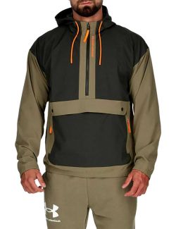 Under Armour - UA RUSH WOVEN HOODED POPOVER - 1366188-361 1366188-361