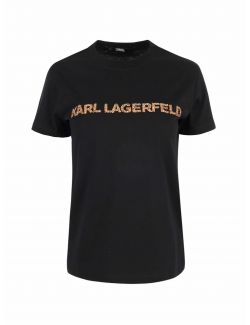Karl Lagerfeld - Ikonik Karl logo majica sa kristalima - 216W1700-999 216W1700-999
