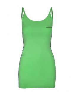 Chiara Ferragni - Zelena pamučna haljina na bretele - 21PE-CFDR050 GREEN 21PE-CFDR050 GREEN