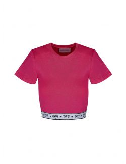 Chiara Ferragni - Kratka šik pink majica - 21PE-CFT119 PINK 21PE-CFT119 PINK