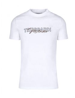 Trussardi - Pamučna majica sa printom - 52T00524-1T005345-W001 52T00524-1T005345-W001