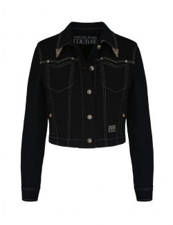 Versace Jeans Couture - Kratka crna jaknica od teksasa - C0HWA93I-899 C0HWA93I-899