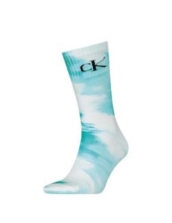 Calvin Klein - Calvin Klein - Tirkizno-bele muške čarape - CK701226760-002 CK701226760-002