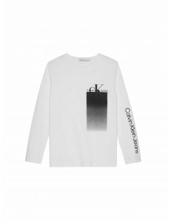Calvin Klein - Calvin Klein - Bela majica za dečake - CKIB0IB01448-YAF CKIB0IB01448-YAF