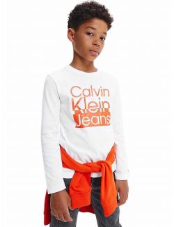 Calvin Klein - Calvin Klein - Logo majica za dečake - CKIB0IB01451-YAF CKIB0IB01451-YAF
