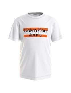 Calvin Klein - Calvin Klein - Bela majica za dečake - CKIB0IB01647-YAF CKIB0IB01647-YAF