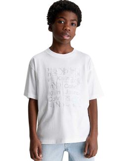 Calvin Klein - Calvin Klein - Bela majica za dečake - CKIB0IB02106-YAF CKIB0IB02106-YAF