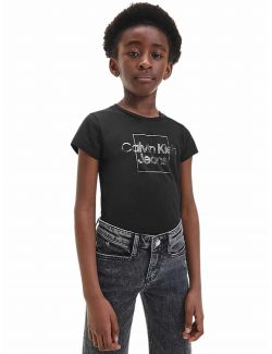 Calvin Klein - Calvin Klein - Crna majica za devojčice - CKIG0IG01540-BEH CKIG0IG01540-BEH