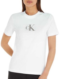 Calvin Klein - Calvin Klein - Bela ženska majica - CKJ20J222961-YAF CKJ20J222961-YAF