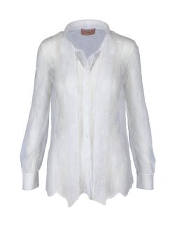 Ermanno Firenze - Čipkana bela košulja - D38ETCM15PIZ-MF010 D38ETCM15PIZ-MF010