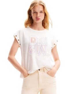 Desigual - Desigual - Ženska logo majica - DG24SWTK55-1000 DG24SWTK55-1000