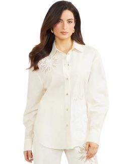 Guess - Marciano - Krem-bela ženska košulja - G4YPH58 7235A G1CR G4YPH58 7235A G1CR