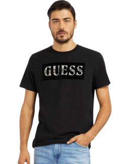 Guess - Guess - Pamučna muška majica - GM4RI70 K9RM1 JBLK GM4RI70 K9RM1 JBLK