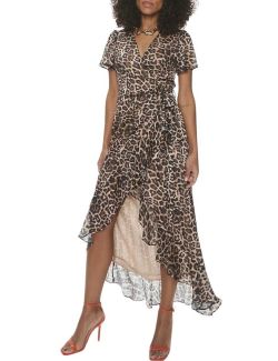 Guess - Guess - Lepršava leopard print haljina - GW4GK38 WG4D2 P1GS GW4GK38 WG4D2 P1GS