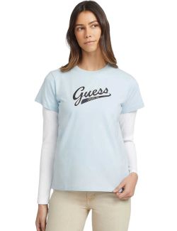 Guess - Guess - Plava ženska logo majica - GW4YI13 J1314 G7O7 GW4YI13 J1314 G7O7