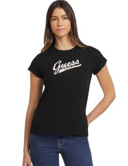 Guess - Guess - Crna ženska logo majica - GW4YI13 J1314 JBLK GW4YI13 J1314 JBLK