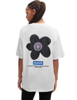 Hugo - HUGO - Oversize ženska majica - HB50511471 100 HB50511471 100