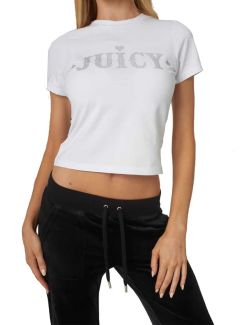 Juicy Couture - FITTED T-SHIRT WITH RODEO JUICY DIAMANTE - JCBCT223826-117 JCBCT223826-117