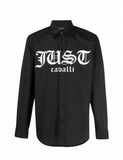 Just Cavalli - Just Cavalli - Logo print muška košulja - JCDL0343-N39735-900 JCDL0343-N39735-900