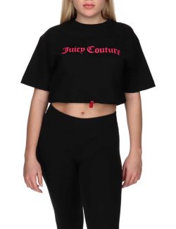 Juicy Couture - FLOCKED CROPPED TEE - JCSS122042-101 JCSS122042-101