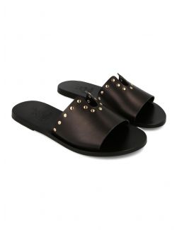 Ancient Greek Sandals - Crne kožne papuče - KALOMIRA-100 KALOMIRA-100