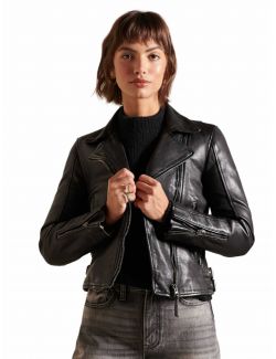 Superdry - Superdry - Kožna ženska jakna - SDW5010911A-02A SDW5010911A-02A