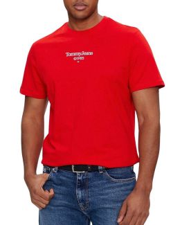Tommy Hilfiger - Tommy Hilfiger - Crvena muška majica - THDM0DM18569-XNL THDM0DM18569-XNL