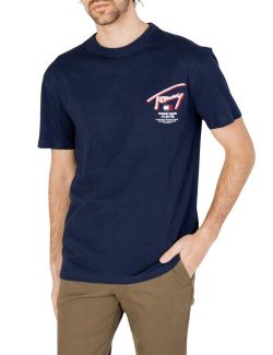 Tommy Hilfiger - Tommy Hilfiger - Muška majica sa printom na leđima - THDM0DM18574-C1G THDM0DM18574-C1G