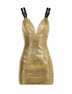 Versace Jeans Couture - Zlatna mini haljina - VJ71HAO9340029-948 VJ71HAO9340029-948