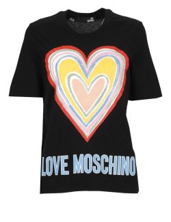 Love Moschino - Love Moschino - Crna ženska majica - W4F153OM3876-C74 W4F153OM3876-C74