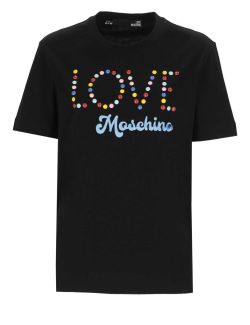 Love Moschino - Love Moschino - Crna ženska majica - W4H0625M3876-C74 W4H0625M3876-C74