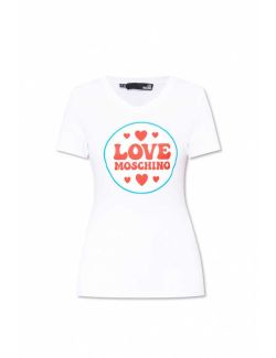Love Moschino - Love Moschino - Bela ženska majica - W4H1920E1951-A00 W4H1920E1951-A00