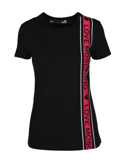 Love Moschino - Pamučna majica sa logo-trakom - W 4 F73 1O M 3876-C74 W 4 F73 1O M 3876-C74