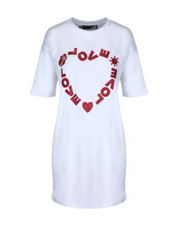Love Moschino - Pamučna haljina sa crvenim logo printom - W 5 923 27 E 1951-A00 W 5 923 27 E 1951-A00