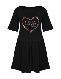 Love Moschino - Crna haljina sa printom morskih zvezda - W 5 B00 02 M 3876-C74 W 5 B00 02 M 3876-C74