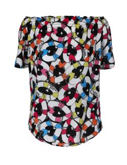 Love Moschino - Šarena pamučna majica - W C E10 01 T 109A-0014 W C E10 01 T 109A-0014