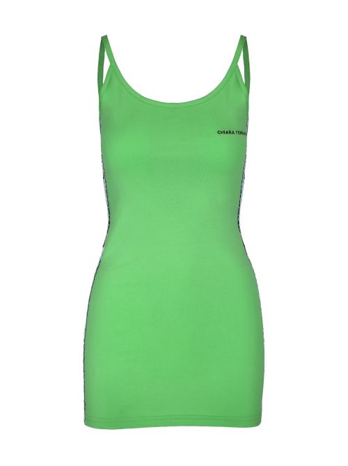 Chiara Ferragni - Zelena pamučna haljina na bretele - 21PE-CFDR050 GREEN