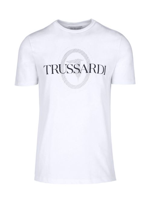Trussardi - Pamučna majica sa printom - 52T00507-1T003076-W001 52T00507-1T003076-W001