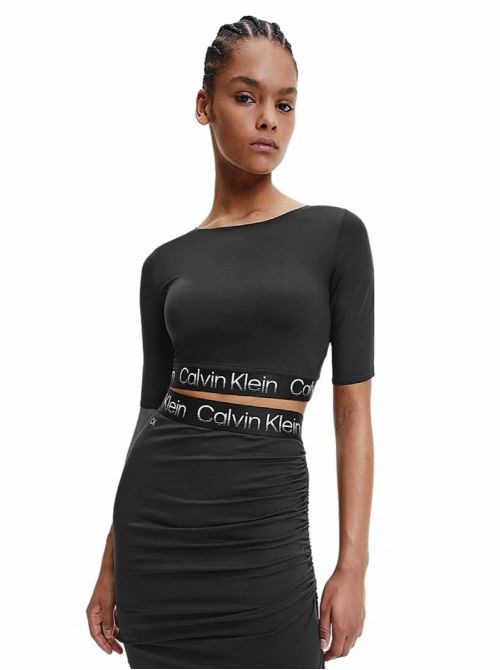Calvin Klein - Calvin Klein - Cropped ženska majica - CK00GWS2K168-BAE CK00GWS2K168-BAE