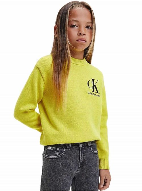 Calvin Klein - Calvin Klein - Žuti džemper za dečake - CKIB0IB01367-ZH8 CKIB0IB01367-ZH8