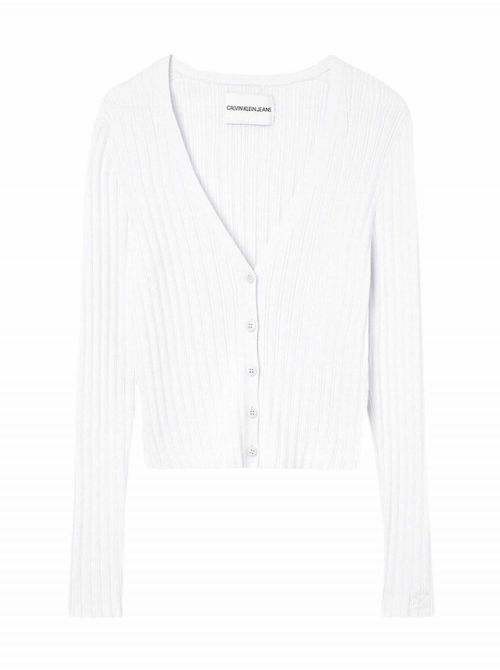Calvin Klein - Calvin Klein - Beli ženski džemper - CKJ20J217728-YAS CKJ20J217728-YAS