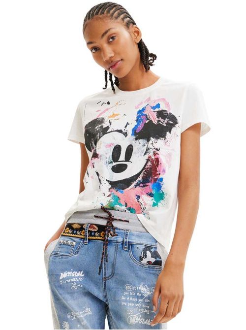 Desigual - Desigual x Disney - Mickey Mouse ženska majica - DG23SWTK59-1000