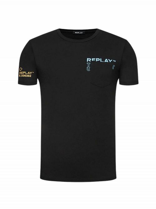 Replay - Replay - Crna muška majica - RM6014 {23062}098 RM6014 {23062}098