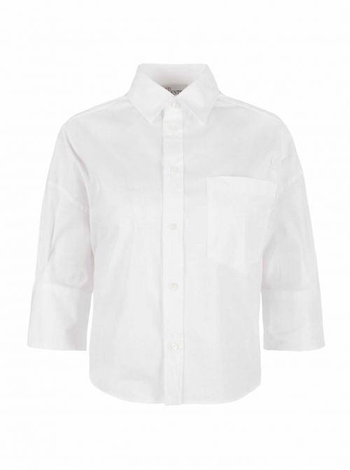 Red Valentino - Kratka bela košulja - XR3ABI250ES-001 XR3ABI250ES-001