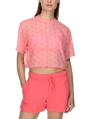W nsw air aop mesh ss crop top 