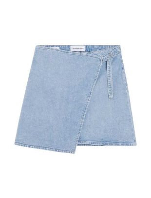 Calvin klein - mini denim suknja na preklop