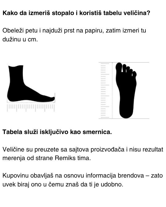 Tabela veličina